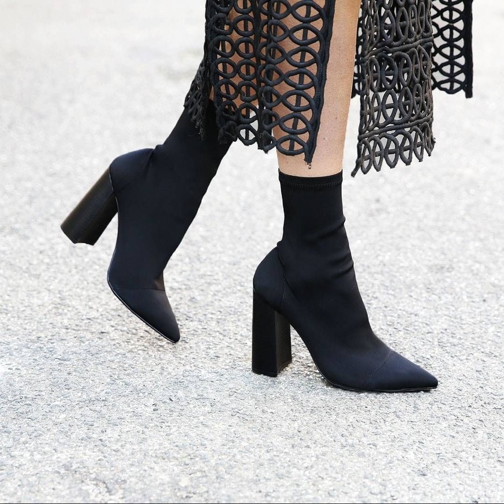 Tony Bianco Diddy Velvet Bootie — Black Velvet (8)
